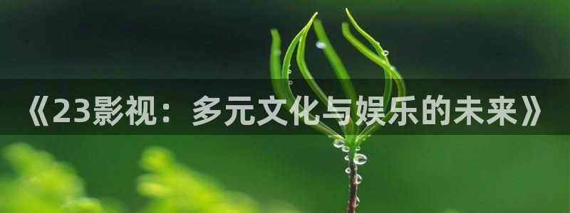 欧美影院草草草：《23影视：多元文化与娱乐的未来》